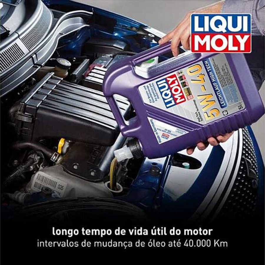 Óleo de Motor Liqui Moly Leichtlauf High Tech 5W40 5L Liqui Moly Óleo de Motor Liqui Moly Leichtlauf High Tech 5W40 5L Liqui Moly