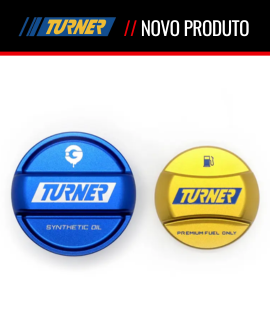 JOGO DE TAMPAS EDIÇÃO LIMITADA TURNER X GOLDENWRENCH MOTORSPORT - AZUL & DOURADA - PARA BMW M235I, M240I, M3, M4, X6 M