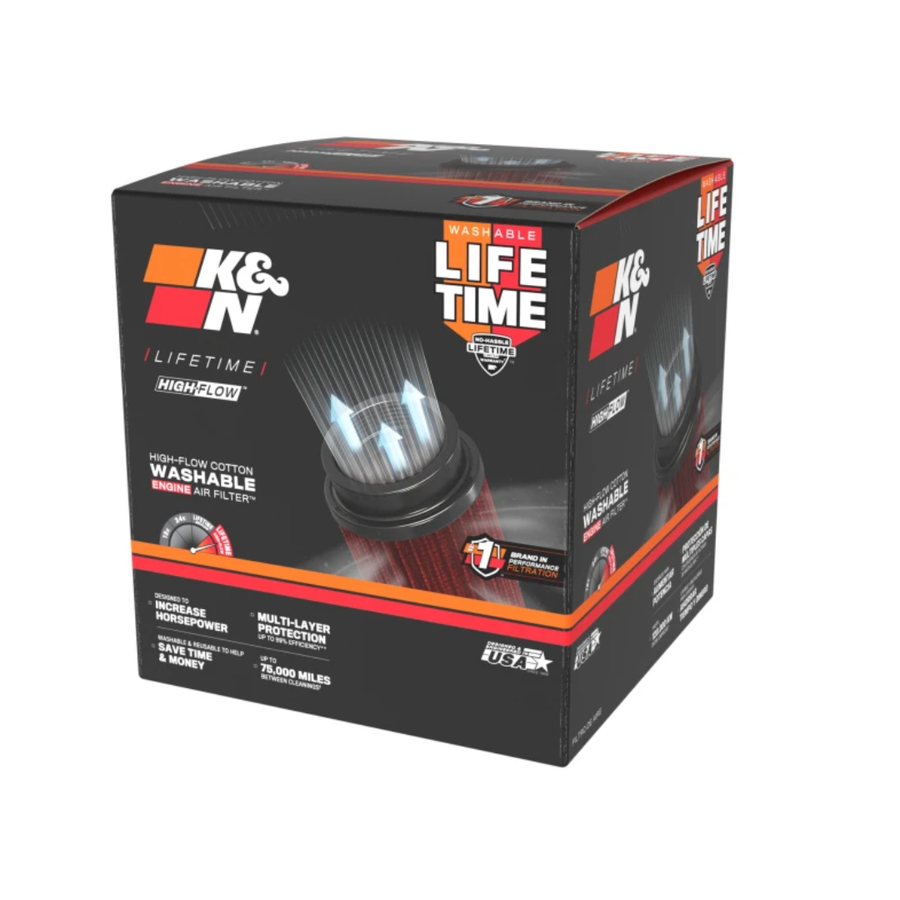 Filtro de Ar K&N RU-2800 Universal Original de Alto Fluxo