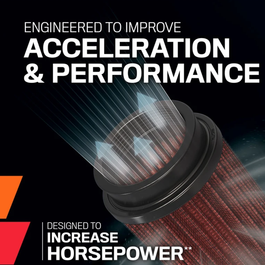 DP - Filtro de Ar K&N RU-4410 Universal Original de Alto Fluxo, FLG 3-1/2