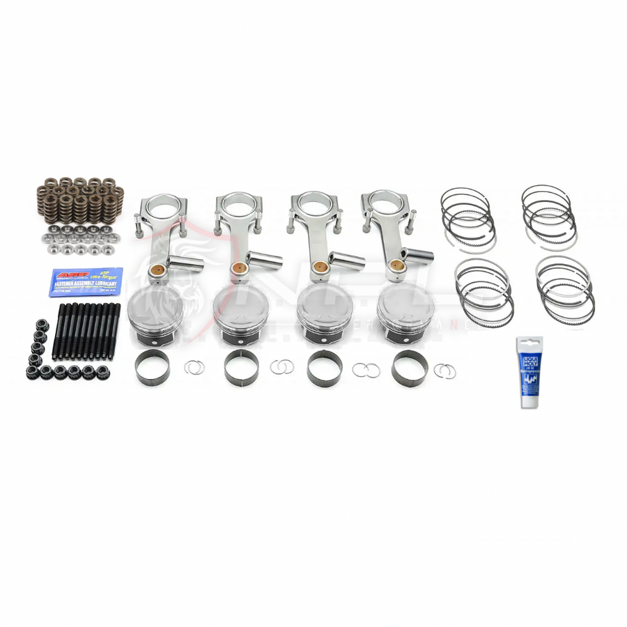 Kit Forjado NPL Performance Para VW AUDI EA888 2.0T TSI (gen 1, 2, 3) Biela IE 144 x 22mm, Pistão , Molas e Pratos, Prisioneiros de Cabeçote ARP e Bronzinas Mahle NPL Performance Parts