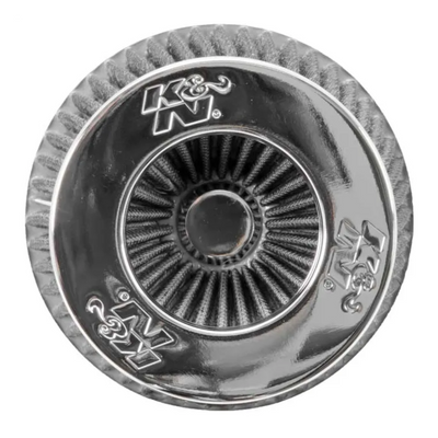 Filtro De Ar Esportivo K&N RG-1001WT Duplo Fluxo com Entrada Ajustável PARA 3" | 3,5" | 4" - Cinza