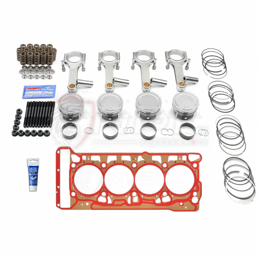 Kit Forjado NPL Performance Para VW AUDI EA888 2.0T TSI Gen 3 | Biela IE 144 x 22mm, Pistão , Molas e Pratos, Prisioneiros de Cabeçote ARP e Bronzinas Mahle NPL Performance Parts