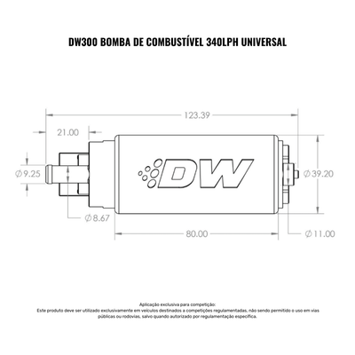 DW300 Bomba de Combustível 340Lph Universal