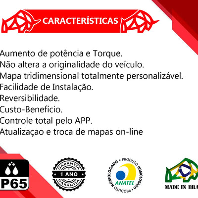 Chip De Potência BPower Motorsport Para Up, Polo, Virtus, Nivus, Tcross 1.0 TSI  105cv e 128cv