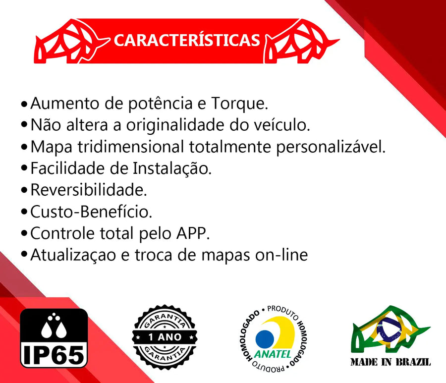 Chip De Potência BPower Motorsport Para Up, Polo, Virtus, Nivus, Tcross 1.0 TSI  105cv e 128cv