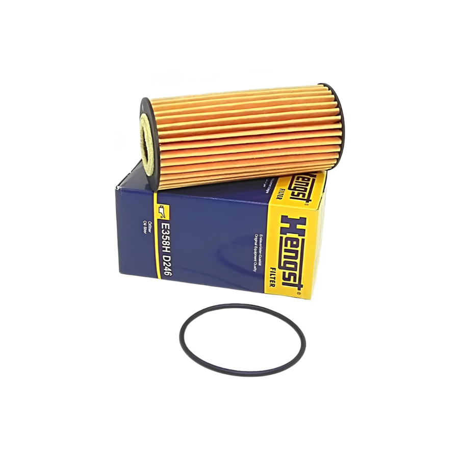 Filtro de Óleo Hengst E358HD246 Para Audi 8V A3, S3, B9 A4 / A5,  VW Golf GTI, Jetta GLI, Passat B8, Tiguan 2.0 TSI EA888 Gen 3