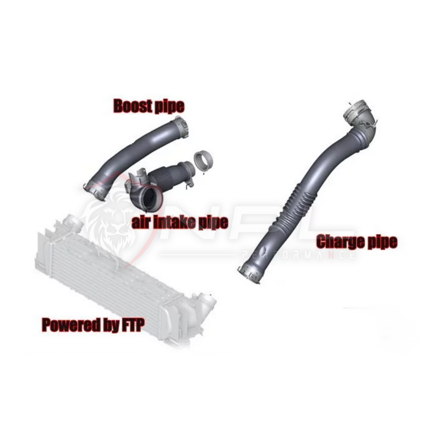 Air Intake Inlet Pipe FTP Motorsport Para BMW Chassi F 320i, 328i, 428i, 528i, X3, X4 Motor N20 2.0L