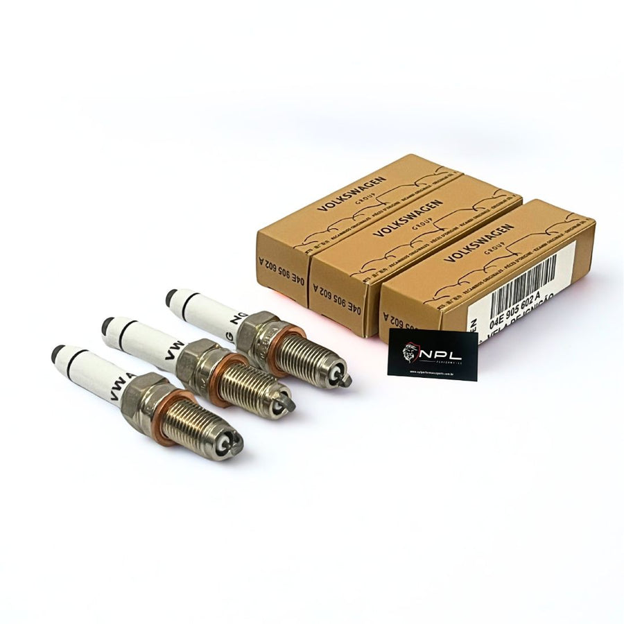 Kit 3 Velas de Ignição Vag 04E905602A Para VW 1.0 TSI UP!, Polo, Golf, Virtus, Nivus, T-cross, Taos
