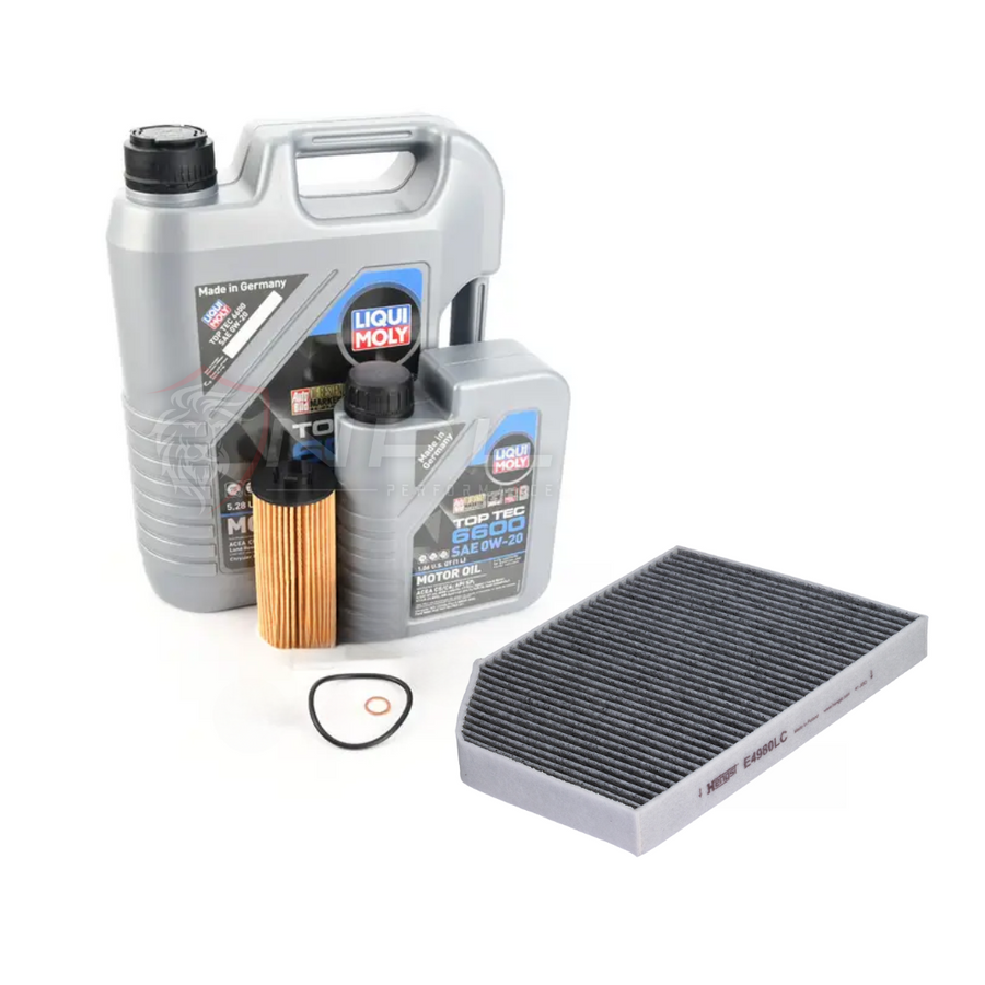 Kit Serviço BMW 320i, 330i, 430i, X3, X4 30i, Z4 sDrive30i B46 / B48 2.0L – Óleo, Filtro de Óleo, Filtro de Cabine (Upgrade OEM+)