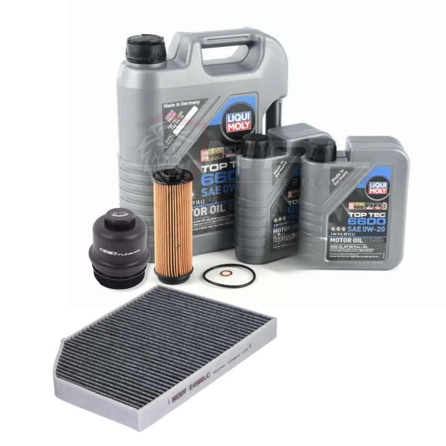 Kit Serviço BMW M340i, X3 X4 Z4 M40i B58 Gen2 3.0L  – Óleo, Filtro de Óleo, Filtro de Cabine e Copo de Alumínio Billet (Upgrade OEM+)