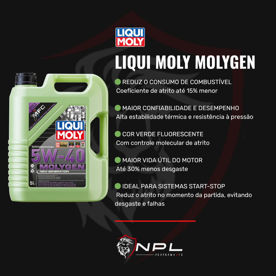 Óleo de Motor Liqui Moly Molygen 5W40 5L Liqui Moly