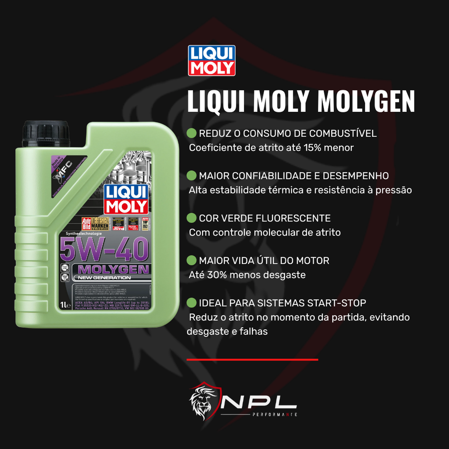 Óleo de Motor Liqui Moly Molygen 5W40 1L Liqui Moly