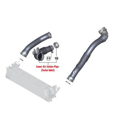 Lower Air Intake Pipe (Turbo Inlet) para BMW 125i, 320i, 328i, 428i, 528i, X1, X3, X4 Motor N20 2.0L