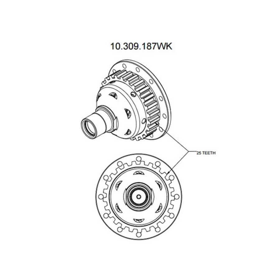Diferencial Wavetrac Para Câmbio DSG DQ250 25T FWD Wavetrac