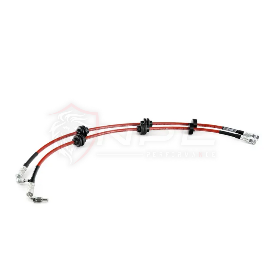 Aeroquip de Freios em Aço Dianteiro ECS Tuning Para Audi B9 A4, A5 2.0 TFSI (2016 em diante)