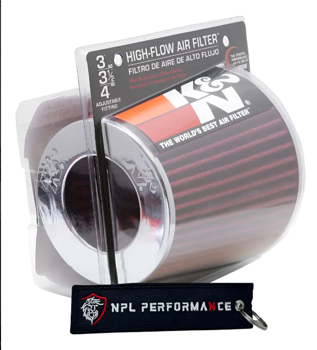 Filtro De Ar Esportivo K&N RG-1001RD Duplo Fluxo com Entrada Ajustável PARA 3