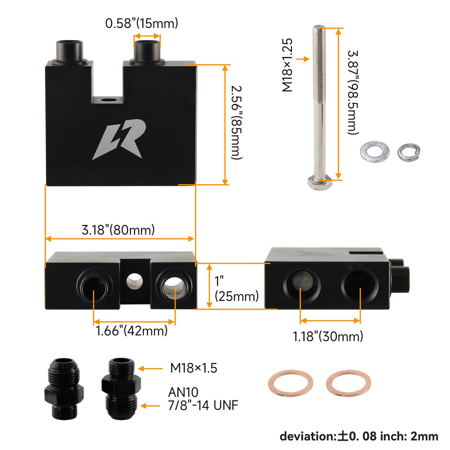Plate Adaptador Para Radiador de Óleo BMW Motor N54 135i E82 335i E90 E92 E93 06-11 (Para Motores N54)