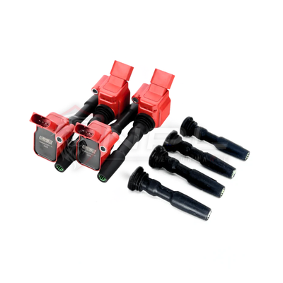 Kit 4 Bobinas de Ignição de Alta Performance ECS Tuning Para VW Jetta Golf Polo Virtus GTS Audi A3 Motor 1.4T EA211 - Com Supressores