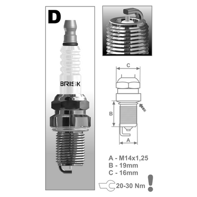 Velas de Ignição Brisk Silver Racing DR10S Brisk