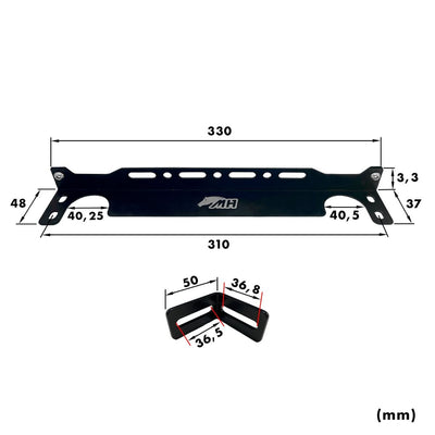 Suporte Universal Para Radiador de Óleo Padrão Street MHOC-1 MHOC-2 MHOC-3 - Preto