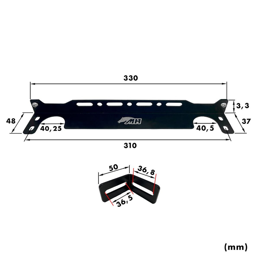 Suporte Universal Para Radiador de Óleo Padrão Street MHOC-1 MHOC-2 MHOC-3 - Preto