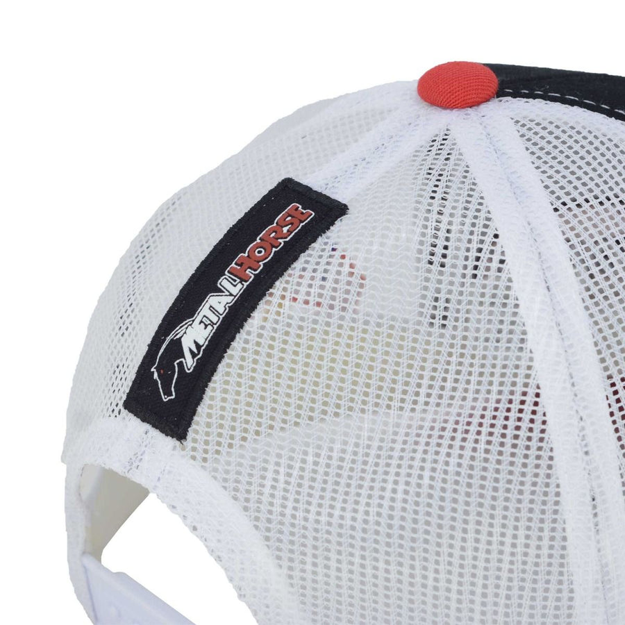Boné Trucker Red Line Oil - Preto, Vermelho e Branco
