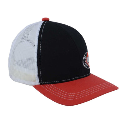 Boné Trucker Red Line Oil - Preto, Vermelho e Branco