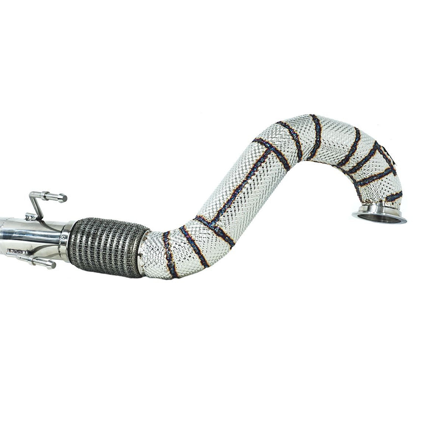 Downpipe com Inconel Metal Horse para VW Nivus Polo Virtus T-Cross TSI 1.0 EA211 MQB 128cv - INOX