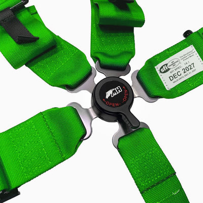 Cinto Racing 5 Pontos de 3" Polegadas Certificado SFI 16.1 Validade 12/2027 - Verde