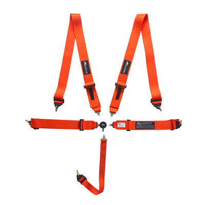 Cinto Racing 5 Pontos de 3" Polegadas Certificado SFI 16.1 Validade 12/2027 - Laranja