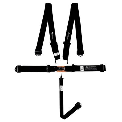 Cinto Racing 5 Pontos de 3" polegadas Certificado SFI 16.1 Travamento Latch Link Validade 12/2027 - Preto
