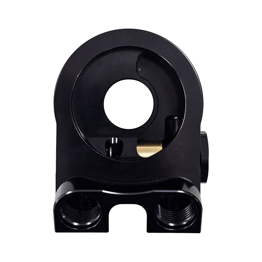 Suporte de Filtro de Óleo para Radiador Remoto com Termostato 80° C (Tipo Sandwich Plate) - Preto