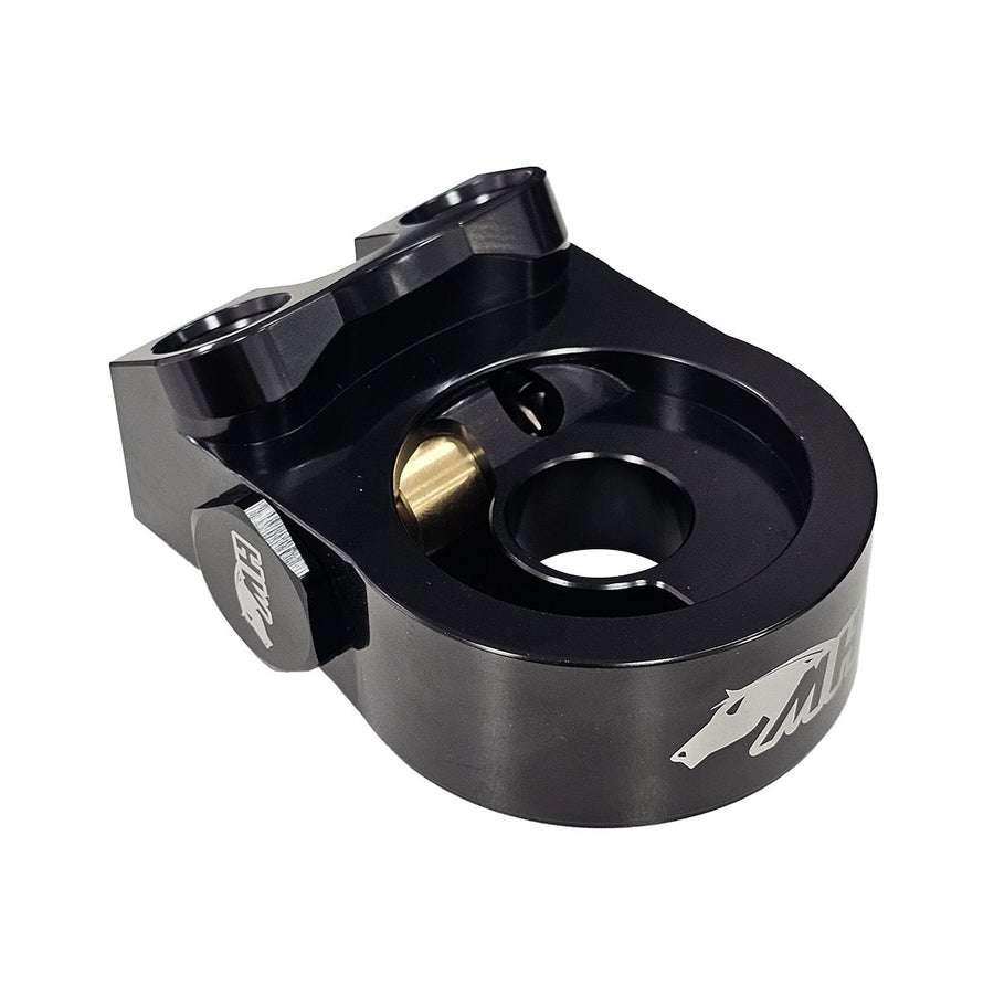 Suporte de Filtro de Óleo para Radiador Remoto com Termostato 80° C (Tipo Sandwich Plate) - Preto