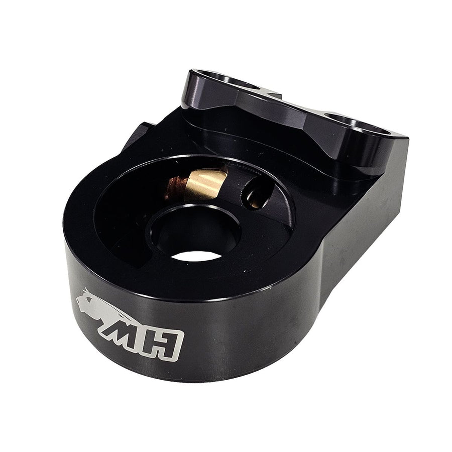 Suporte de Filtro de Óleo para Radiador Remoto com Termostato 80° C (Tipo Sandwich Plate) - Preto