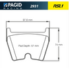 Pastilhas de Freio Dianteiras Pagid Racing 2931 RSL 29 Audi RS3 8V, RSQ3 8U, TTRS 8S 2.5T, R8, RS4 B7, RS5 B8 RS6 C5
