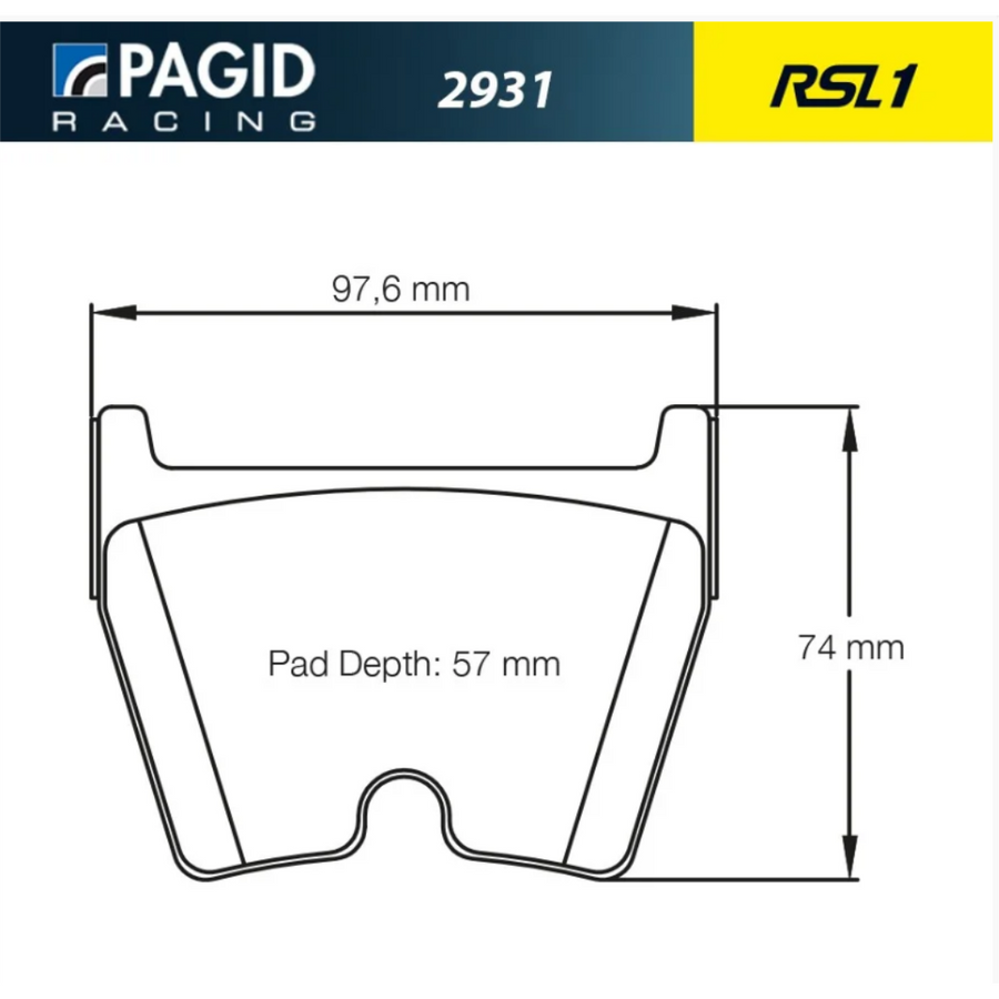 Pastilhas de Freio Dianteiras Pagid Racing 2931 RSL 29 Audi RS3 8V, RSQ3 8U, TTRS 8S 2.5T, R8, RS4 B7, RS5 B8 RS6 C5 Pagid Racing
