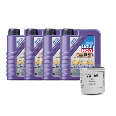 Kit de Troca de Óleo Liqui Moly Vw UP!, Jetta MK6, Golf MK7, Audi A3, Q3 Motor 1.0T, 1.4T NPL Performance Parts