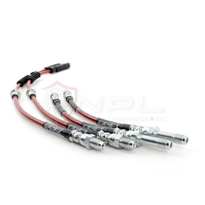 Kit Completo Aeroquip de Freios em Malha de Aço Dianteiro e Traseiro BMW F2X, F3X ECS Tuning