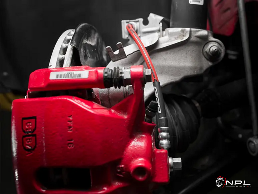 Kit Completo Aeroquip de Freios em Malha de Aço Frente e Trás VW Golf MK7 GTI ECS Tuning