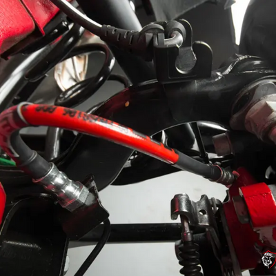 Kit Completo Aeroquip de Freios em Malha de Aço Frente e Trás VW Golf MK7 GTI ECS Tuning