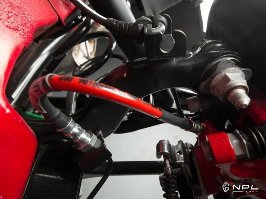 Kit Completo Aeroquip de Freios em Malha de Aço Frente e Trás VW Golf MK7 GTI ECS Tuning