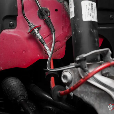 Kit Completo Aeroquip de Freios em Malha de Aço Frente e Trás VW Golf MK7 GTI ECS Tuning