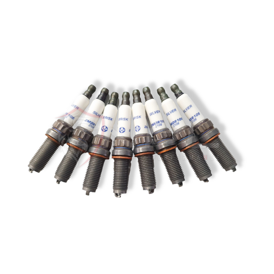 Kit 8 Velas de Ignição Brisk Silver Racing 2MOR10S Para BMW Motor S63 Brisk