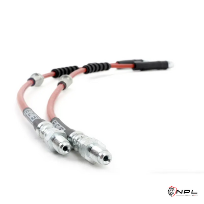 Kit Completo Aeroquip de Freios em Malha de Aço Dianteiro e Traseiro para BMW F80 M3, F8X M4, F87 M2 e M2 Competition ECS Tuning