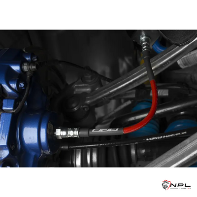 Kit Completo Aeroquip de Freios em Malha de Aço Dianteiro e Traseiro para BMW F80 M3, F8X M4, F87 M2 e M2 Competition ECS Tuning