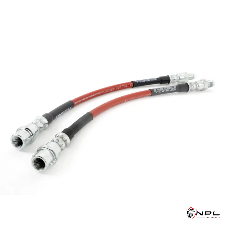 Kit Completo Aeroquip de Freios em Malha de Aço Dianteiro e Traseiro para BMW F80 M3, F8X M4, F87 M2 e M2 Competition ECS Tuning