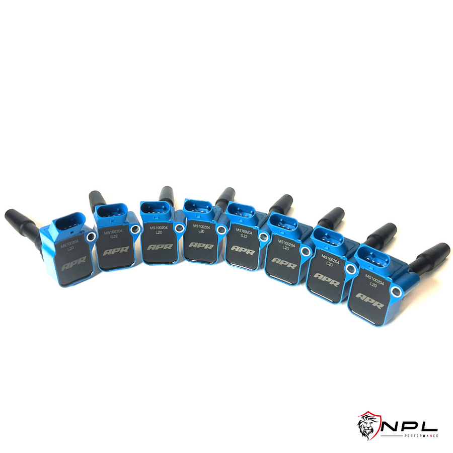 Kit 8 Bobinas de Ignição de Alta Performance APR para AUDI C8 RS7, RS6 (2021+), D5 S8, 4M RS Q8, SQ7, SQ8 Quattro 4.0T APR