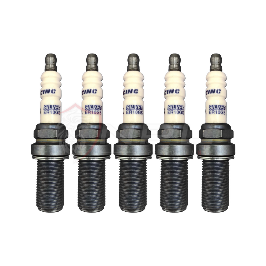 Kit 5 Velas de Ignição Extra Turbo Silver Racing Er10gs para Audi Rs3 8v, Ttrs 2.5t 400cv Brisk