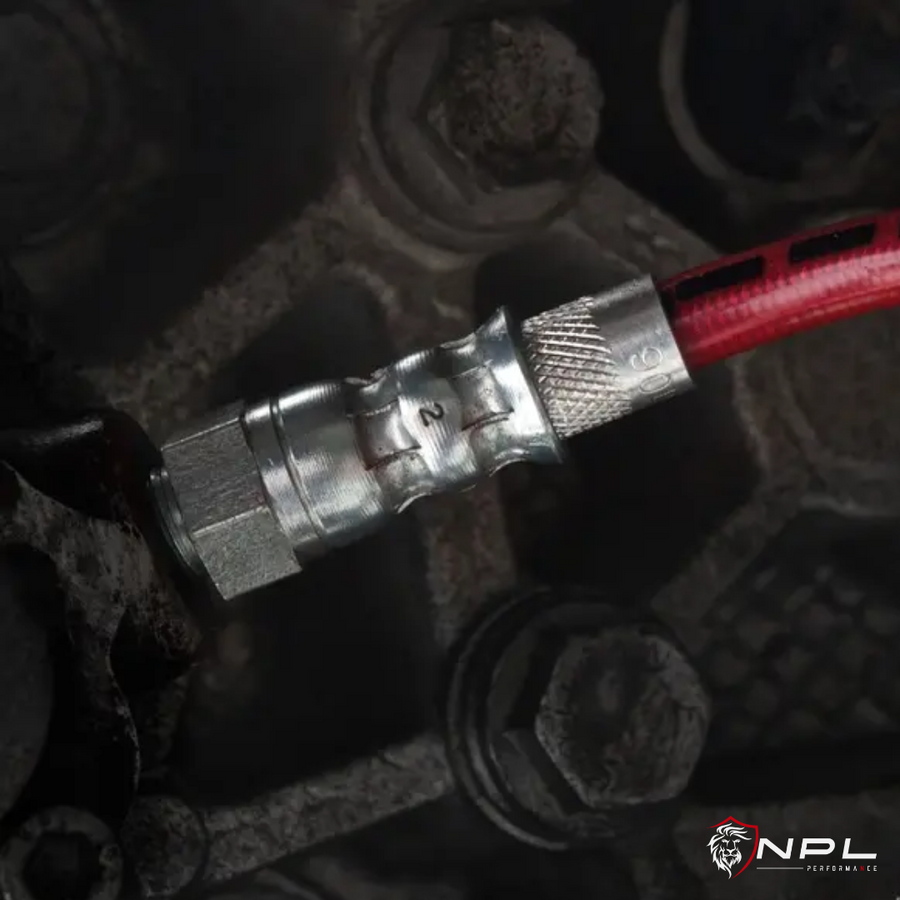 Kit Completo Aeroquip de Freios em Malha de Aço dianteiro e traseiro MINI R55 / R56 / R57 / R58 / R59 ECS Tuning